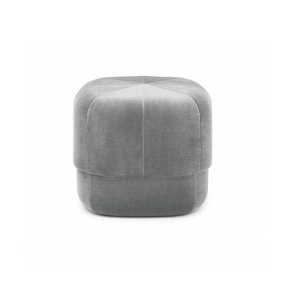 Banc de rangement minimaliste en velours gris