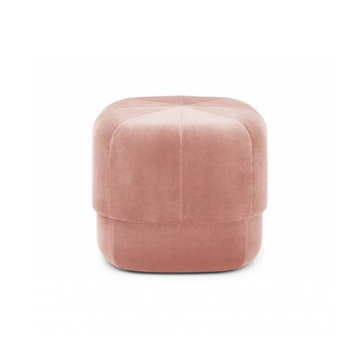 Banc de rangement minimaliste en velours rose