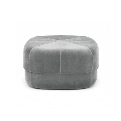 Banc de rangement minimaliste en velours gris