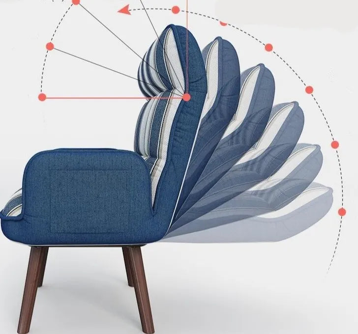 Fauteuil relax avec dossier inclinable et assise matelassée