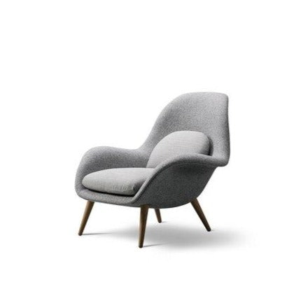 Fauteuil scandinave confort dossier arrondi et accoudoirs profilés