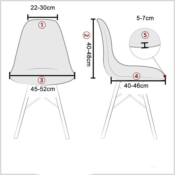 Housse pour chaise scandinave en tissu extensible