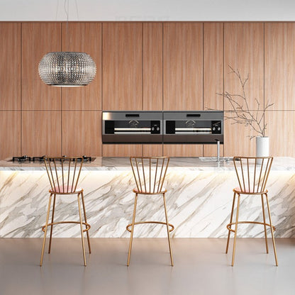 Chaise de bar industrielle design avec dossier haut enveloppant