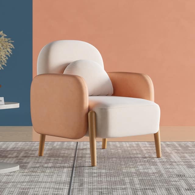 Fauteuil relax chaise longue en tissu style scandinave Couleur