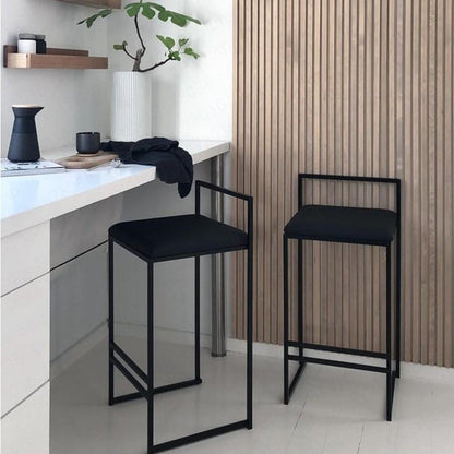 Chaise de bar moderne en métal noir