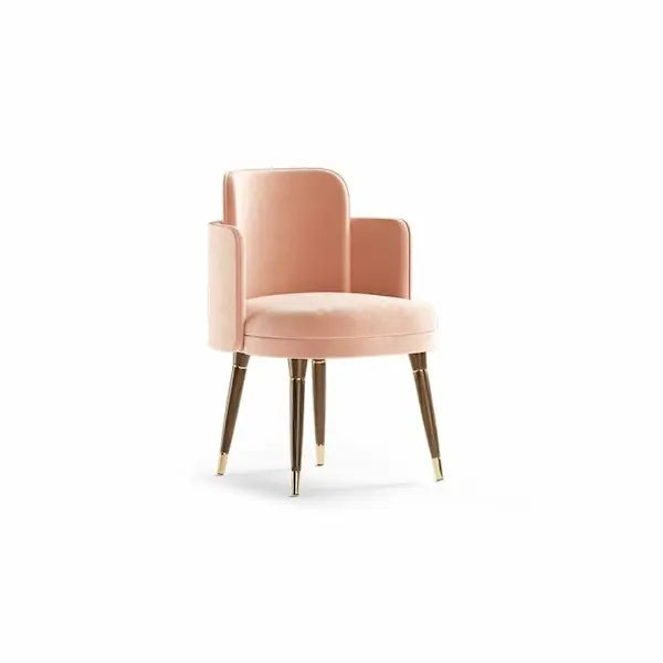 Fauteuil design en velours et accoudoirs rotin Président