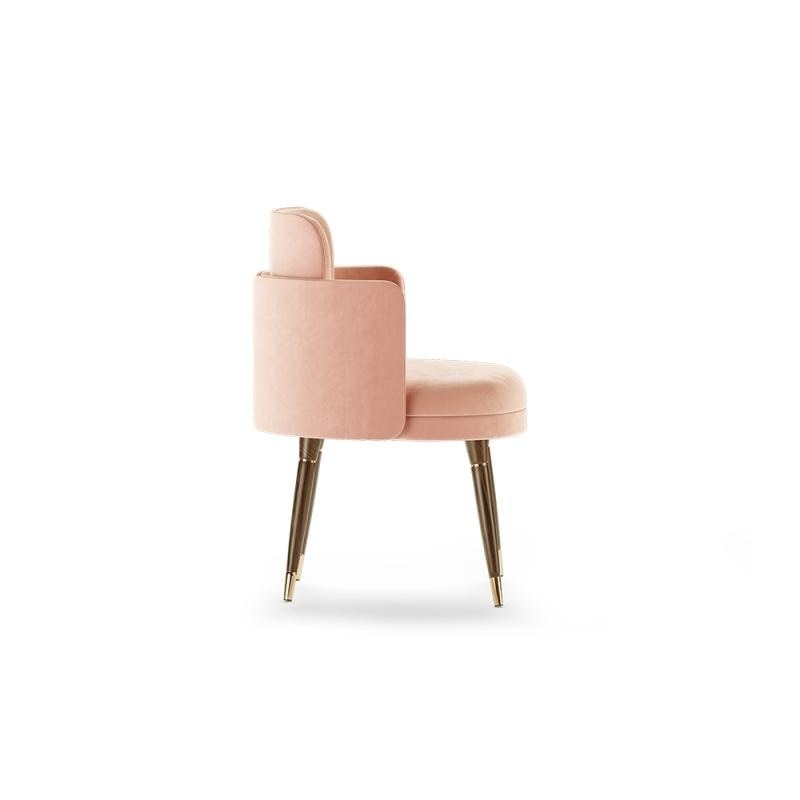 Fauteuil design en velours et accoudoirs rotin Président
