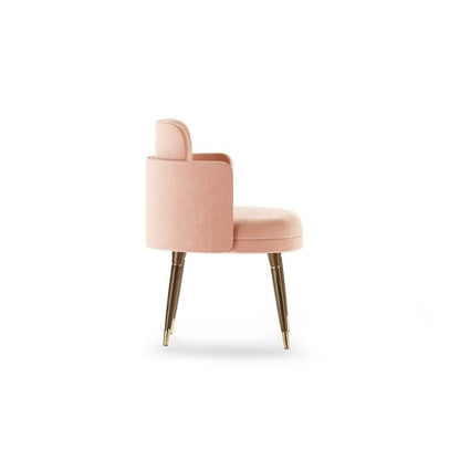 Fauteuil design en velours et accoudoirs rotin Président