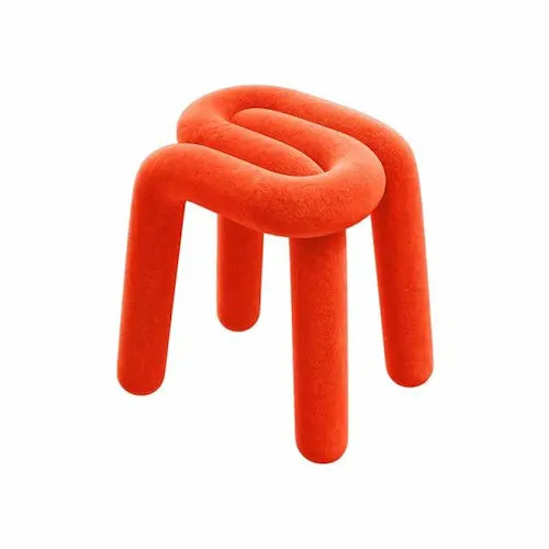 Tabouret design contemporain minimaliste orange