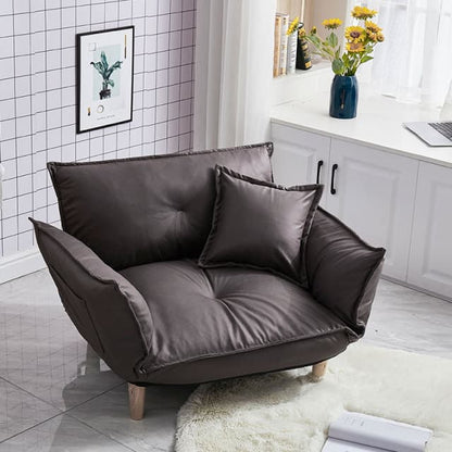 Fauteuil scandinave relax avec accoudoirs rabattables