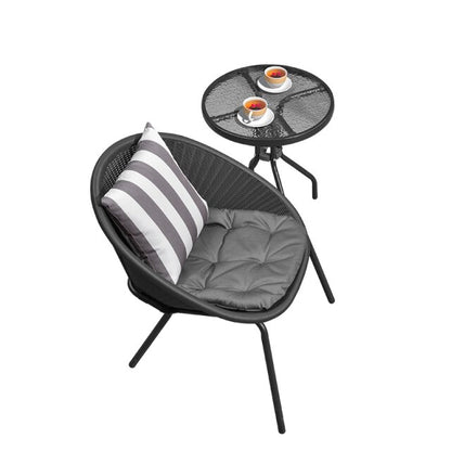 Chaise moderne avec dossier ergonomique en rotin