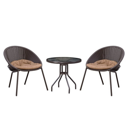 Chaise moderne avec dossier ergonomique en rotin