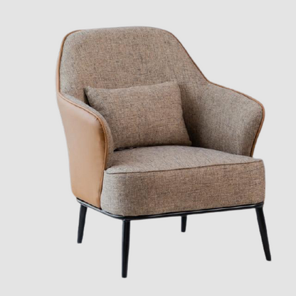 Fauteuil scandinave moderne en tissu et métal