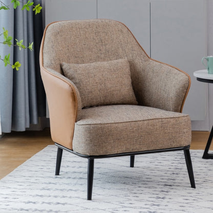 Fauteuil scandinave moderne en tissu et métal