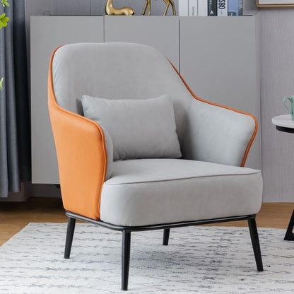 Fauteuil scandinave moderne en tissu et métal