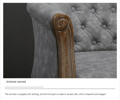 Fauteuil vintage capitonné impérial