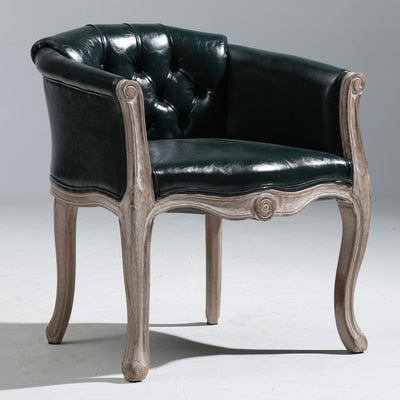 Fauteuil vintage capitonné impérial