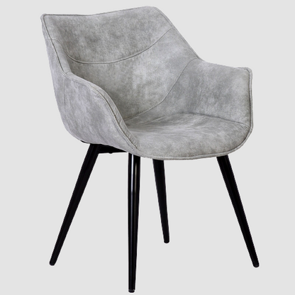 Fauteuil design velours et métal noir Concepto