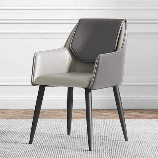 Chaise design déco archi avec empiècement – Gris