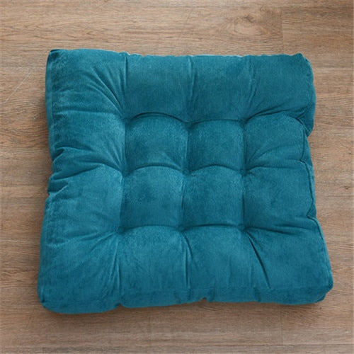 Coussin de sol 55x55 en velours capitonné