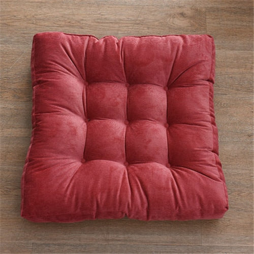 Coussin de sol 55x55 en velours capitonné