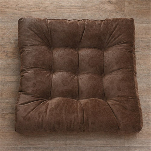 Coussin de sol 55x55 en velours capitonné