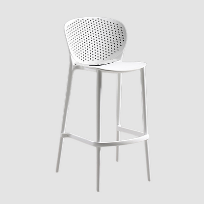 Chaise de bar moderne avec dossier nid d'abeille