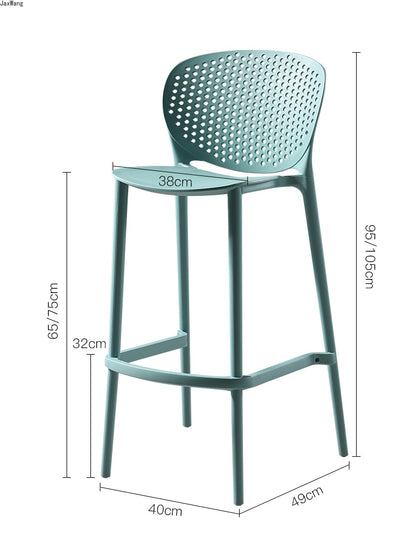 Chaise de bar moderne avec dossier nid d'abeille