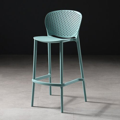 Chaise de bar moderne avec dossier nid d'abeille