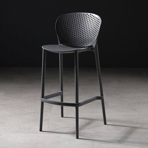 Chaise de bar moderne avec dossier nid d'abeille