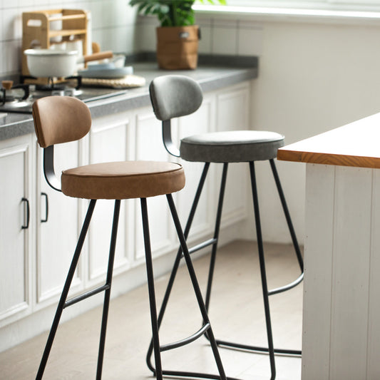 Chaise de bar moderne assise confort en métal et polyuréthane