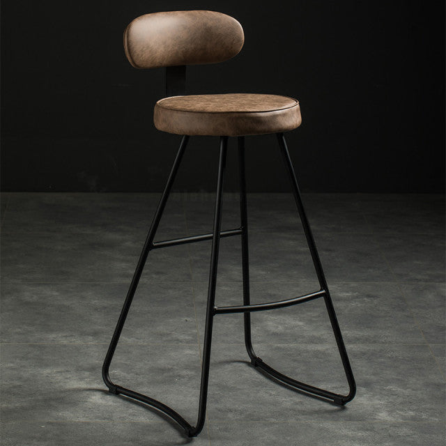 Chaise de bar moderne assise confort en métal et polyuréthane