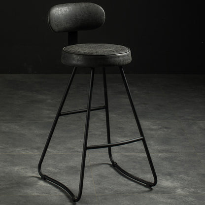 Chaise de bar moderne assise confort en métal et polyuréthane