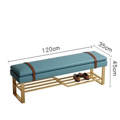 Banc design épurée avec rangement pour chaussures