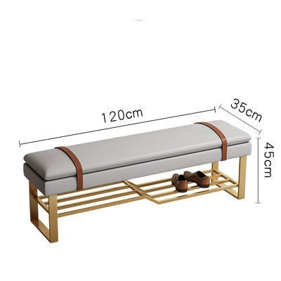 Banc design épurée avec rangement pour chaussures