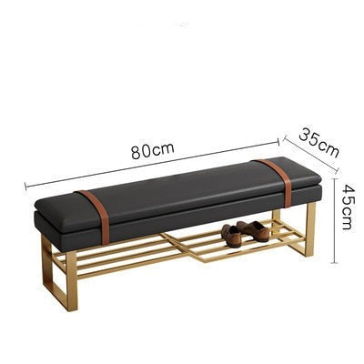 Banc design épurée avec rangement pour chaussures