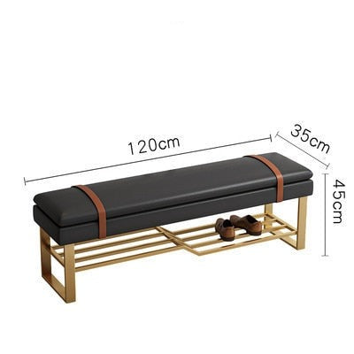 Banc design épurée avec rangement pour chaussures