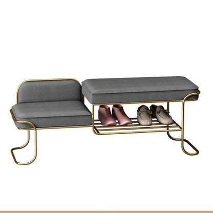 Banc design à doube niveau avec rangement pour chaussures