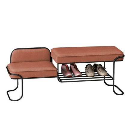 Banc design à doube niveau avec rangement pour chaussures