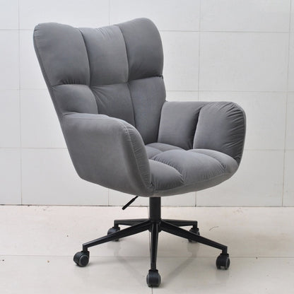 Fauteuil de bureau rembourrée en tissu ajustable sur roulettes