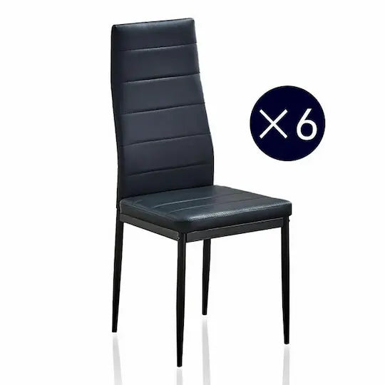 Chaise moderne à dossier haut pour salle à manger (lot de 6)