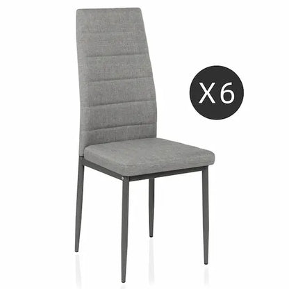 Chaise moderne à dossier haut pour salle à manger (lot de 6)