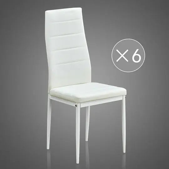 Chaise moderne à dossier haut pour salle à manger (lot de 6)