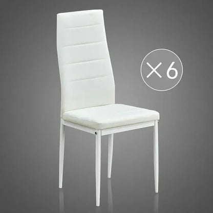 Chaise moderne à dossier haut pour salle à manger (lot de 6)