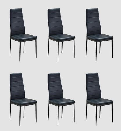 Chaise moderne à dossier haut pour salle à manger (lot de 6)