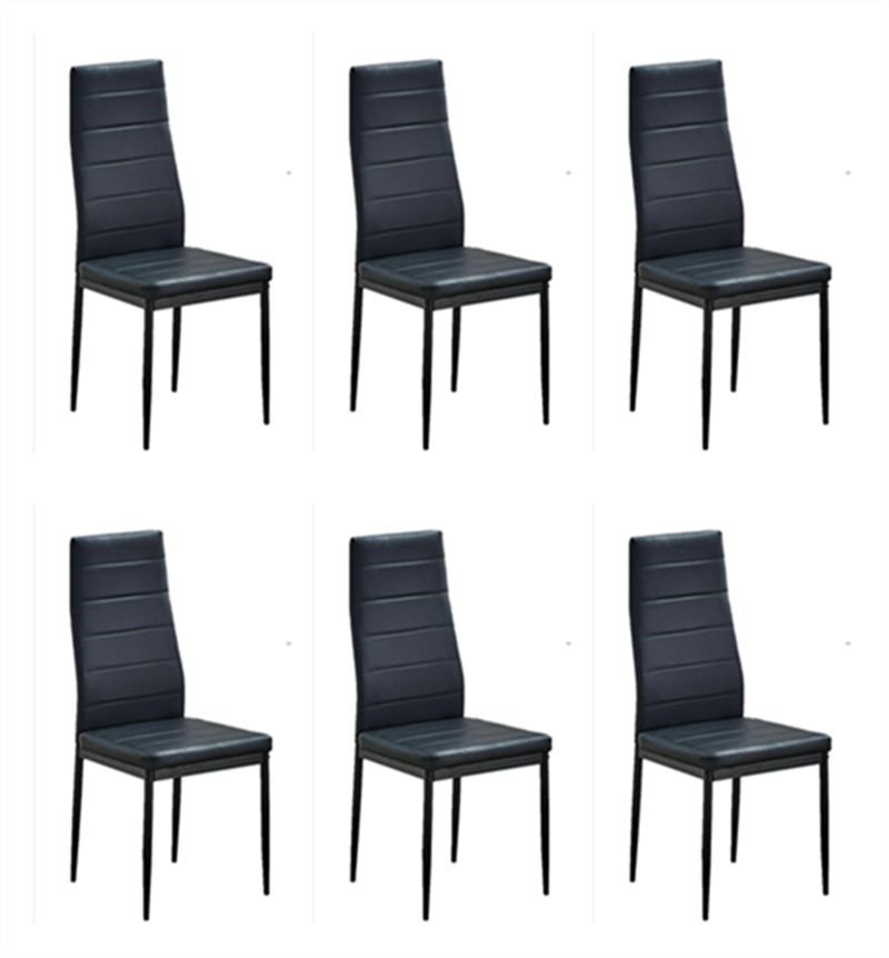 Chaise moderne à dossier haut pour salle à manger (lot de 6)
