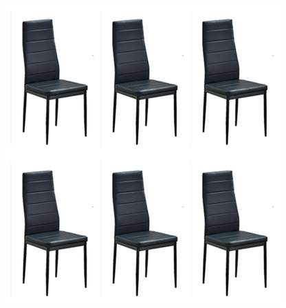 Chaise moderne à dossier haut pour salle à manger (lot de 6)