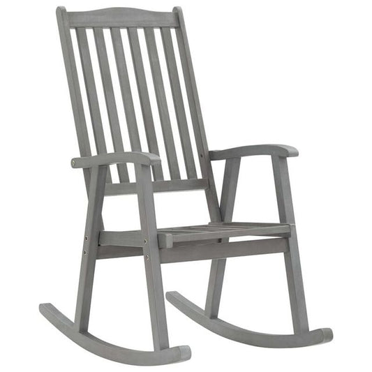 Chaise à bascule vintage en bois brut – Gris