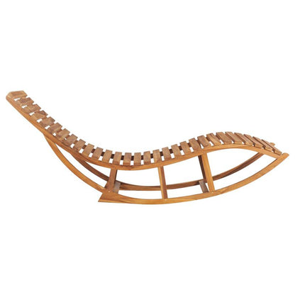 Chaise longue moderne en bois d'acacia à courbure ergonomique