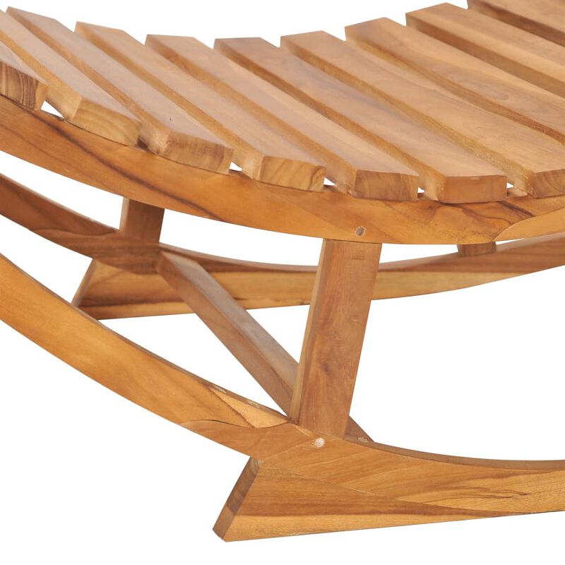 Chaise longue moderne en bois d'acacia à courbure ergonomique